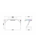 Secretária Huzaro HZ-Hero 3.3 White RGB Branco
