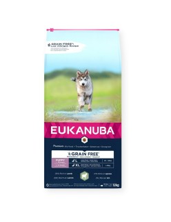 Hundefutter Eukanuba Grain Free Puppy Large&Giant Lamb Lamm 12 kg