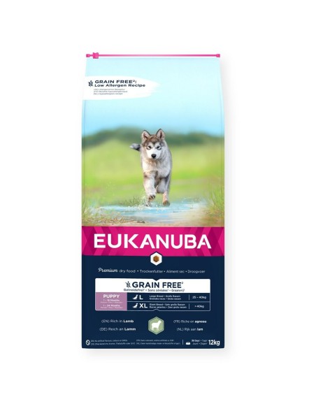Hundefutter Eukanuba Grain Free Puppy Large&Giant Lamb Lamm 12 kg