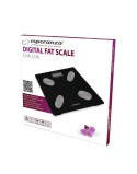Digital Bathroom Scales Esperanza EBS022K  Black Tempered glass