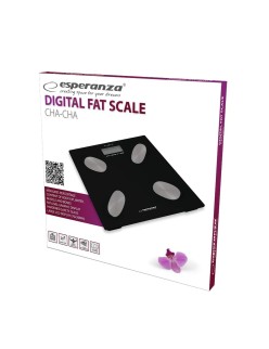 Digital Bathroom Scales Esperanza EBS022K  Black Tempered glass