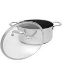 Kochtopf mit Deckel Kohersen 71104 Silberfarben Edelstahl Aluminium Ø 24 cm 4,9 L