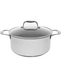 Kochtopf mit Deckel Kohersen 71104 Silberfarben Edelstahl Aluminium Ø 24 cm 4,9 L