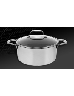Kochtopf mit Deckel Kohersen 71104 Silberfarben Edelstahl Aluminium Ø 24 cm 4,9 L