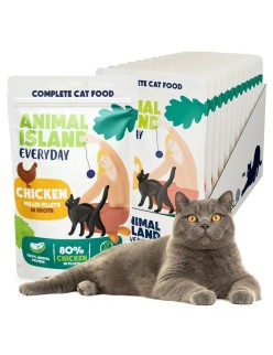 Comida para gato ANIMAL ISLAND Pollo 12 x 85 g