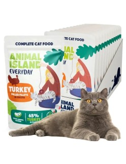 Comida para gato ANIMAL ISLAND Turkey 12 x 85 g