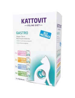 Comida para gato Kattovit Gastro 12 x 85 g