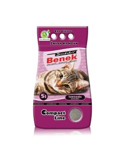 Arena para Gatos Super Benek Compact Lavanda 5 L