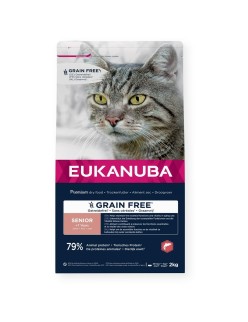 Comida para gato Eukanuba Grain Free Senior Salmon Pescado 2 Kg