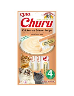 Snack para Gatos Inaba Churu 4 x 14 g Pollo Salmón