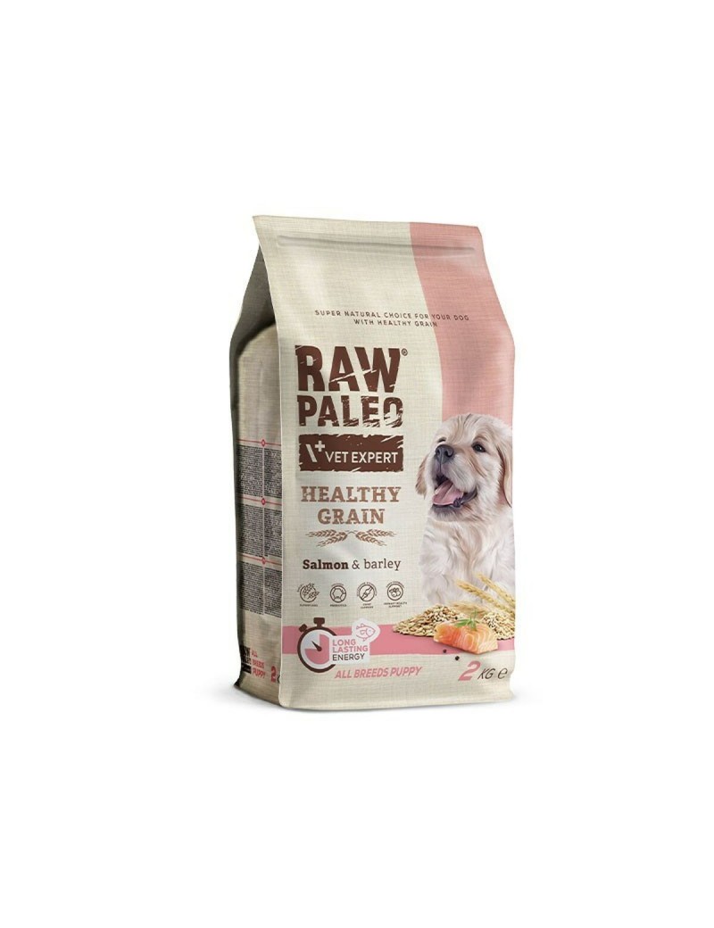 Futter VETEXPERT Raw Paleo Healthy Grain Puppy Salmon y cebada Lachsfarben 2 Kg