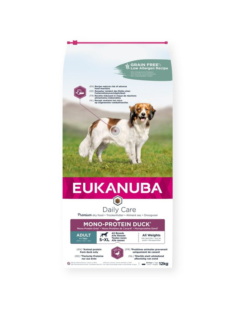Futter Eukanuba Daily Care Mono-Protein Adult All Breed Duck Ente 12 kg