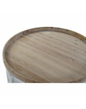 Mesa de apoio DKD Home Decor Branco Marrom claro Abeto Madeira MDF 81 x 81 x 43,5 cm