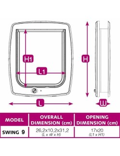 Piezas de repuesto Ferplast Swing 9 26,2 x 10,2 x 31,2 cm