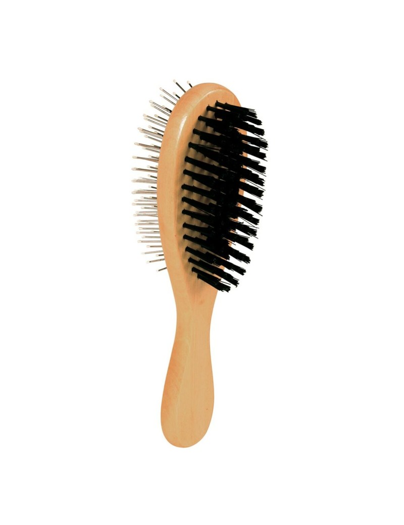 Brush Trixie Cat Double Brown Black Wood