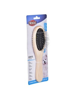 Cepillo Trixie Gato Doble Marrón Negro Madera