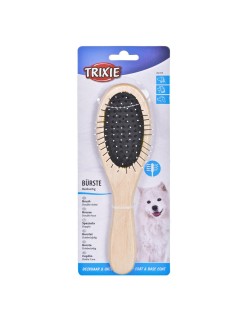 Cepillo Trixie Gato Doble Marrón Negro Madera