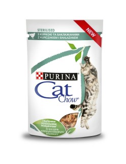 Comida para gato Purina Chow Sterlisied Gig Pollo 85 g