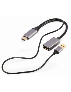 DisplayPort-zu-HDMI-Adapter GEMBIRD A-HDMIM-DPF-02 Schwarz 4K Ultra HD (1 Stück)