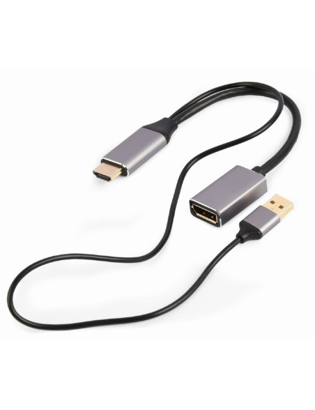 DisplayPort-zu-HDMI-Adapter GEMBIRD A-HDMIM-DPF-02 Schwarz 4K Ultra HD (1 Stück)