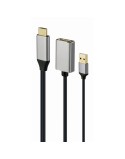 DisplayPort-zu-HDMI-Adapter GEMBIRD A-HDMIM-DPF-02 Schwarz 4K Ultra HD (1 Stück)