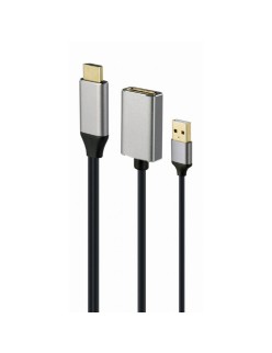 DisplayPort-zu-HDMI-Adapter GEMBIRD A-HDMIM-DPF-02 Schwarz 4K Ultra HD (1 Stück)