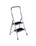Scala Pieghevole a 2 Scalini Krause 130860 Grigio Argentato Nero/Blu Alluminio