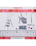 2-step folding ladder Krause 130860 Grey Silver Black/Blue Aluminium
