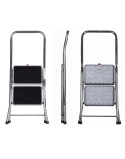 Échelle pliante à 2 marches Krause 130860 Gris Argenté Noir/Bleu Aluminium