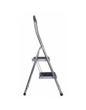 Scala Pieghevole a 2 Scalini Krause 130860 Grigio Argentato Nero/Blu Alluminio
