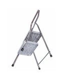 Échelle pliante à 2 marches Krause 130860 Gris Argenté Noir/Bleu Aluminium