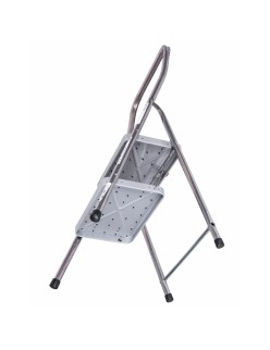 Échelle pliante à 2 marches Krause 130860 Gris Argenté Noir/Bleu Aluminium