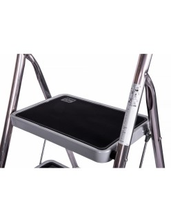 Échelle pliante à 2 marches Krause 130860 Gris Argenté Noir/Bleu Aluminium