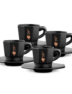 Ensemble de tasses à café Bialetti 700000671 Noir Porcelaine 75 ml