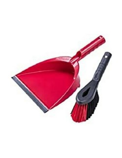 Conjunto de Limpeza Vassoura e Pá Vileda 141743 Preto Vermelho Plástico (1 Peça) (1 Unidade)