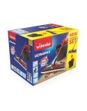 Esfregona com Balde de Ação Dupla Vileda Ultramax Mop Set Preto Vermelho Microfibras