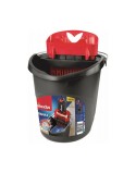 Esfregona com Balde de Ação Dupla Vileda Ultramax Mop Set Preto Vermelho Microfibras