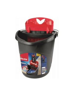 Esfregona com Balde de Ação Dupla Vileda Ultramax Mop Set Preto Vermelho Microfibras