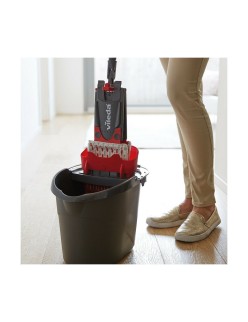 Esfregona com Balde de Ação Dupla Vileda Ultramax Mop Set Preto Vermelho Microfibras