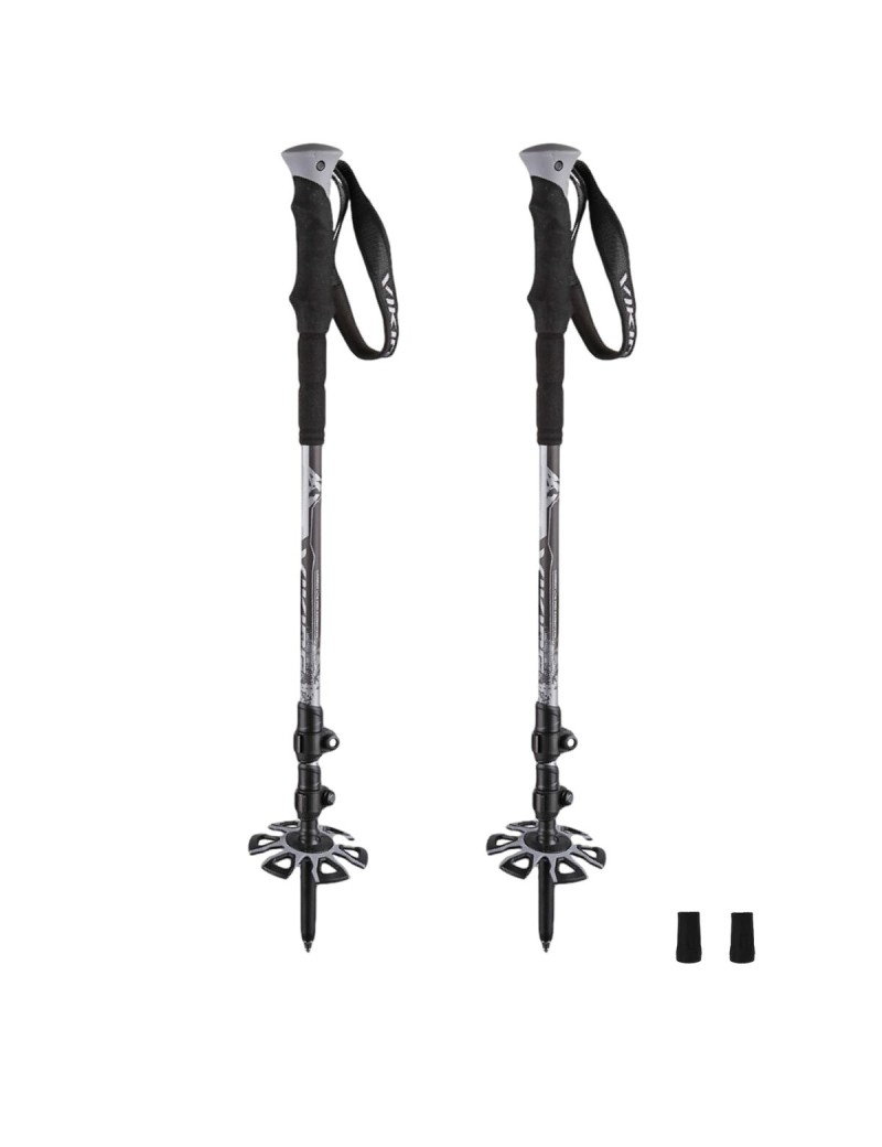 Bastone da Trekking Viking VARIO TOUR Nero Grigio (2 Unità)
