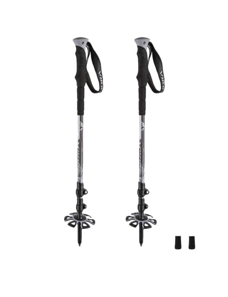 Bastone da Trekking Viking VARIO TOUR Nero Grigio (2 Unità)