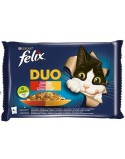 Aliments pour chat Purina Duo Poulet Veau Agneau Foie Oiseaux 4 x 85 g
