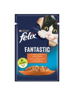 Comida para gato Purina Fanstastic Frango Tomate 85 g