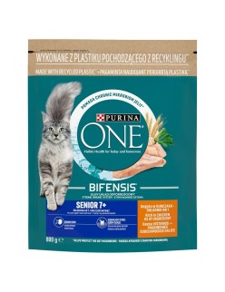 Aliments pour chat Purina One Bifensis Senior 7+ Senior Poulet 800 g