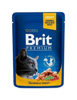 Aliments pour chat Brit Pouches Family Plate Poulet Dinde Veau Morue 12 x 100 g