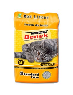 Arena para Gatos Super Benek Compact Natural Gris 25 L