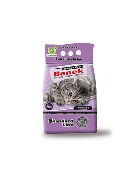 Arena para Gatos Super Benek                                 Lavanda 5 L