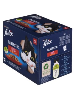 Aliments pour chat Purina Poulet Veau Agneau Lapin 24 x 85 g