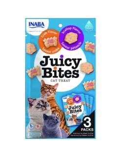 Collation pour Chat Inaba Juicy Bites 3 x 11,3 g Crabe
