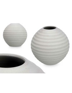 Jarrón Gris Cerámica 25 x 25 x 25 cm (3 Unidades) Esfera